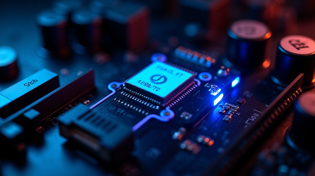 Macro connecteurs PCIe 16-pin et modules VRM GPU