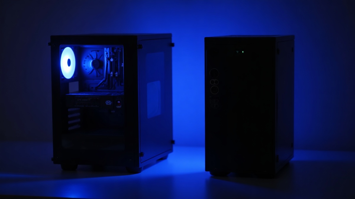 Comparaison de deux boitiers Mini-ITX cote a cote - HYTE Revolt 3 vs Cooler Master