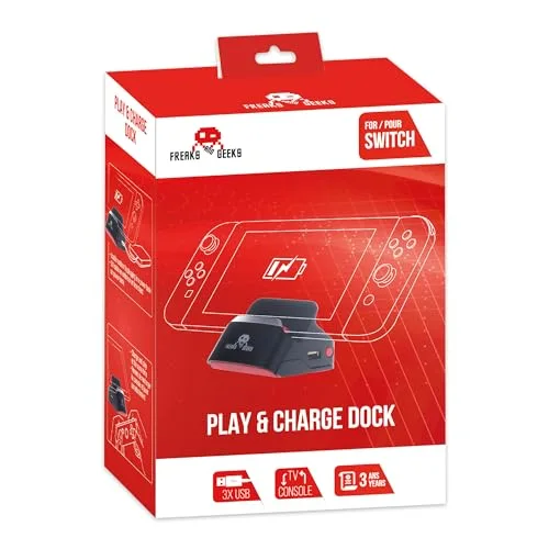 Accessoire - FREAKS AND GEEKS - Dock et Stand 2 en 1 - Recharge USB Type-C - Compatible Nintendo Switch - vue 2