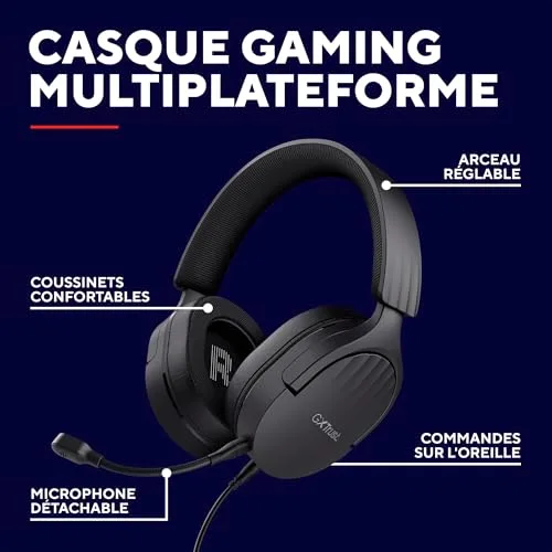 Casque Gamer Filaire - Trust Gaming - GXT 489 Fayzo - 85% Plastiques Recyclés - Compatible PS5 Xbox PC - vue 3