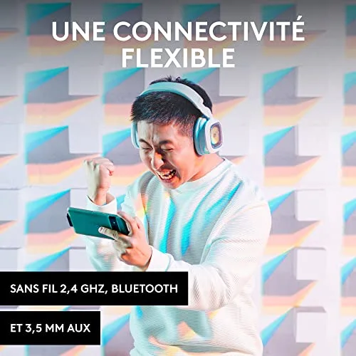 Casque gamer - Sans fil - Logitech G - A30 - PS5 PS4 PC MAC Mobile - Blanc - vue 3