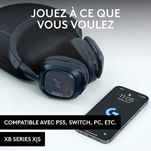 Casque gamer - Sans fil - Logitech G - A30 - PS5 PS4 PC MAC Mobile - Bleu marine - vue 2