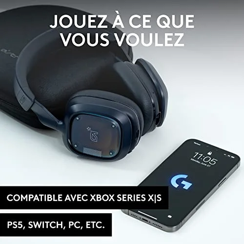 Casque gamer - Sans fil - Logitech G - A30 - Xbox PC MAC Mobile - Bleu marine - vue 2