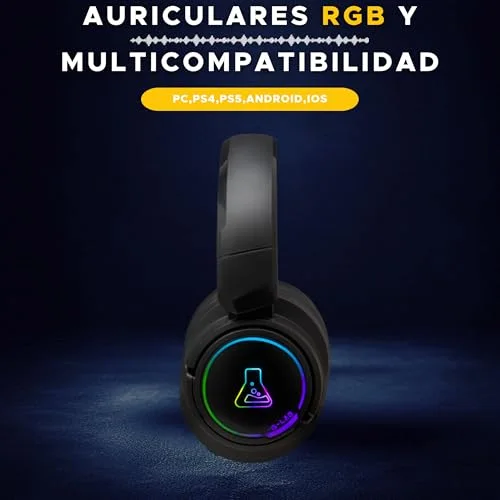 Casque Gamer sans fil - The G-Lab - KORP IRIDIUM - Microphone - RGB - PC/PS4/Xbox One - Noir - vue 6