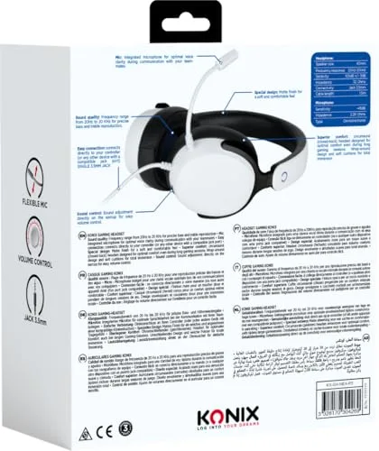 Casque gaming circum-aural - KONIX - Nexus PS5 - Haut-parleurs 40 mm - Microphone intégré - Câble 15 m - vue 7