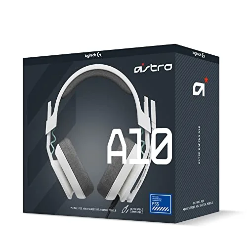Casque Gaming Filaire ASTRO A10 2e génération avec micro compatible PlayStation PC Blanc - vue 9
