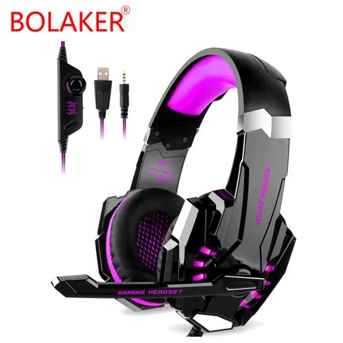 Casque gaming filaire BOLAKER G9000 Violet