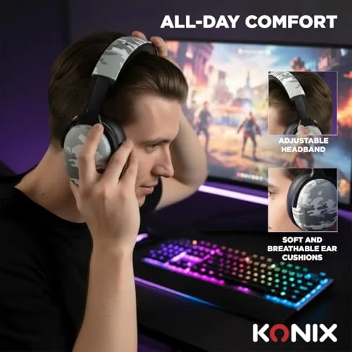 Casque gaming - Filaire - Konix - PS5 Switch 2 et Xbox Series XS - Nexus - Haut-parleurs 40 mm - Microphone - 15 m - vue 4