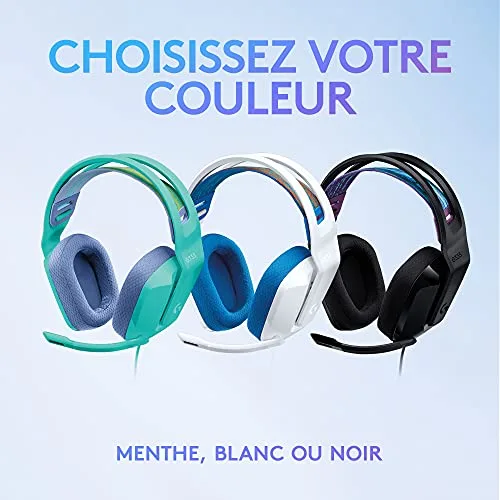 Casque Gaming Filaire Logitech G335 Blanc - vue 8