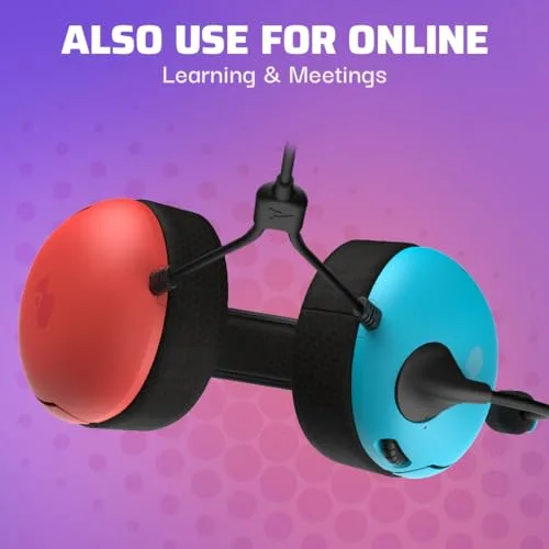 Casque gaming filaire - PDP - Airlite Nintendo Switch - Licence officielle Nintendo - Microphone flexible - Bleu néon et - vue 6