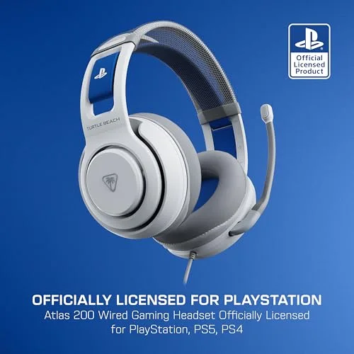 Casque Gaming filaire - TURTLE BEACH - Atlas 200 - TBS-3002-15 - Pour PS5 et PS4 - Blanc - vue 2