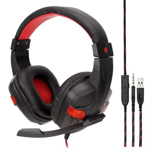 Casque Gaming Filaire USB LED 3,5 mm