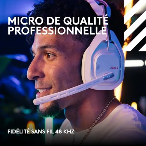 Casque Gaming Logitech G Astro A50 X Lightspeed Blanc - vue 7