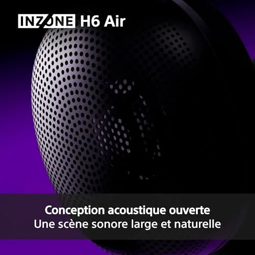 Casque gaming Sony Inzone H6 Air filaire ouvert - vue 3