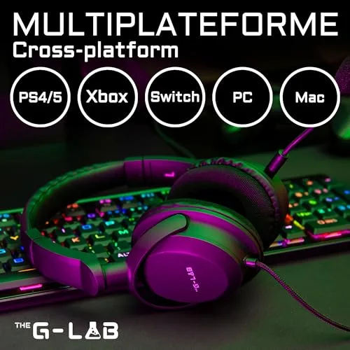 Casque Gaming THE G-LAB KORP-CARBON Noir - vue 5
