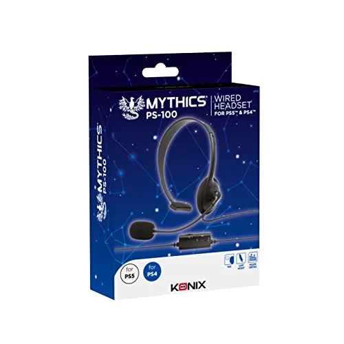 Casque Konix Micro Monaural jack 3.5mm PS-100 pour PS4 - Contrôle volume par fil Filaire Perche télescopique - vue 5