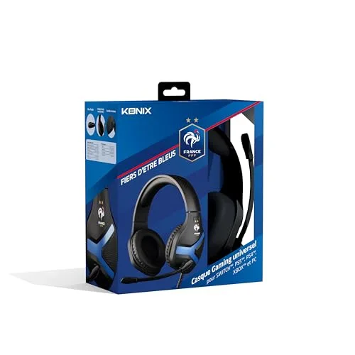 Casque-Micro Gaming - KONIX - Nemesis - Noir - Playstation/Xbox/Nintendo/Smartphone/Tablette - Sous Licence Officielle - vue 8