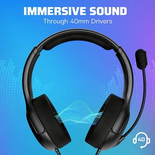 Casque PDP LVL40 Gris pour PS4 - Micro-casque filaire avec réduction de bruit active - vue 2