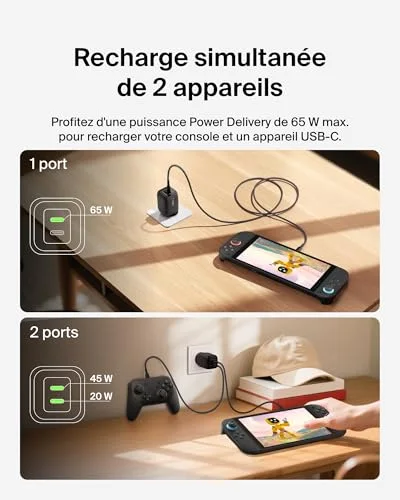 Chargeur Belkin ENA007KQBK Double USB-C 65W GaN - vue 3