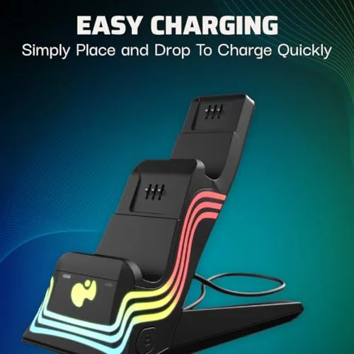 Chargeur double PDP Afterglow Wave Noir Xbox Series X S RGB - vue 3