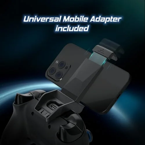DragonShock - Manette RGB sans fil noire AURORA PLUS avec support téléphone pour Android IOS PS3 et PC Mode Turbo 800mAh - vue 4