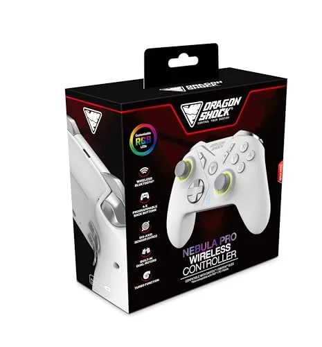 DragonShock - NEBULA PRO - Manette Gaming Blanche à Palettes Bluetooth compatible Nintendo Switch/Switch Lite/Switch - vue 5
