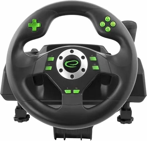 Ensemble volant et pédales - Esperanza - DRIFT - Filaire - PC et PS3 - Noir - vue 2