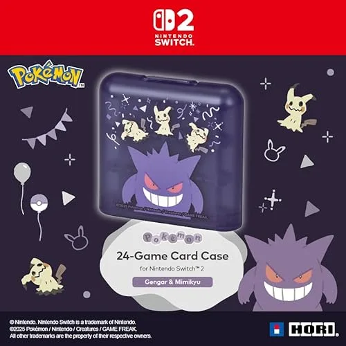 Étui HORI NSX-091E Gengar Mimikyu Switch 2 24 cartouches - vue 4