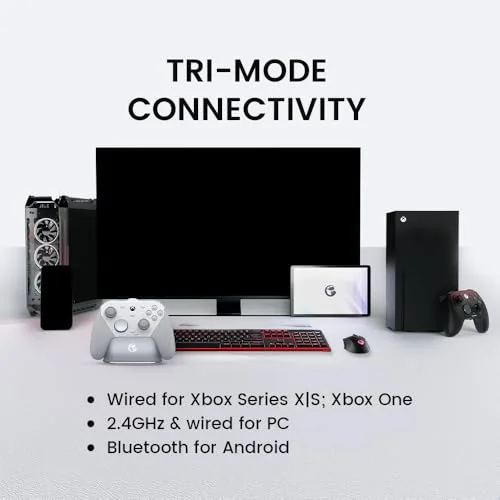 G7 Pro Manette de Jeu Tri-mode Xbox PC Mobile 1000 Hz Sticks TMR Hall Effect Gamesir Noir / Rouge - vue 3
