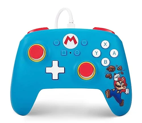 PowerA Manette Core Mario Filaire 3m USB pour Nintendo Switch