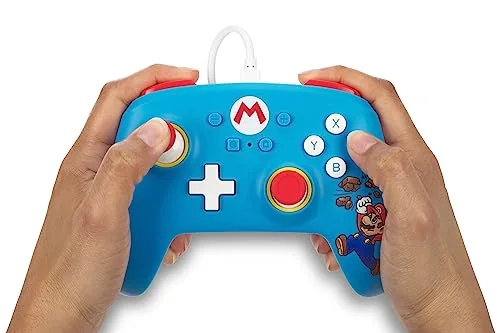 Gamepad - PowerA - Manette core Mario - Filaire - 3m USB détachable - Compatible Nintendo Switch - vue 2