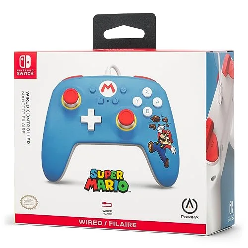 Gamepad - PowerA - Manette core Mario - Filaire - 3m USB détachable - Compatible Nintendo Switch - vue 9