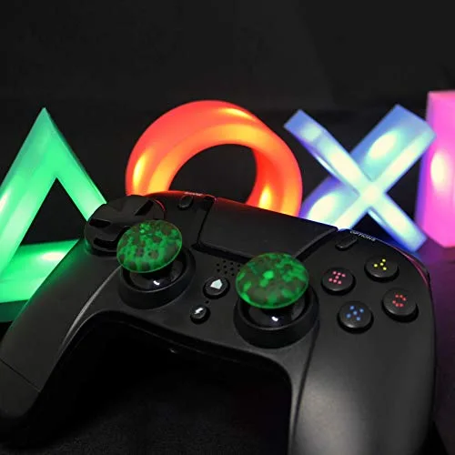 Gioteck - Protection Manette PS4 - Grip Antidérapant - Cubes Verts - vue 3