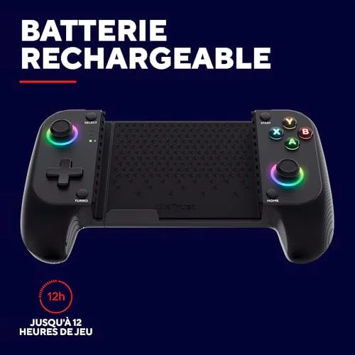 GXTrust Manette Smartphone Bluetooth - Trust GXT 735 Mylox - Android/iPhone/PS5/Xbox - RGB - Double vibration - Noir - vue 7