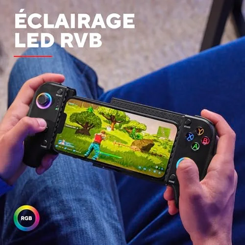 GXTrust Manette Smartphone Bluetooth - Trust GXT 735 Mylox - Android/iPhone/PS5/Xbox - RGB - Double vibration - Noir - vue 8