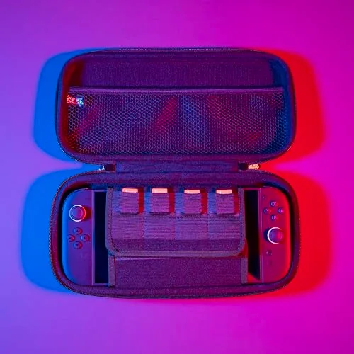 Housse de protection et transport - Nintendo Switch 2 - Konix - One Piece - Rangement accessoires - Motif Luffy Gear 5 - vue 6