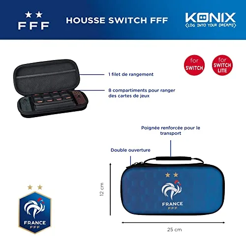 KONIX - Housse pour Nintendo Switch - Blason Fédération Française de Football - vue 5