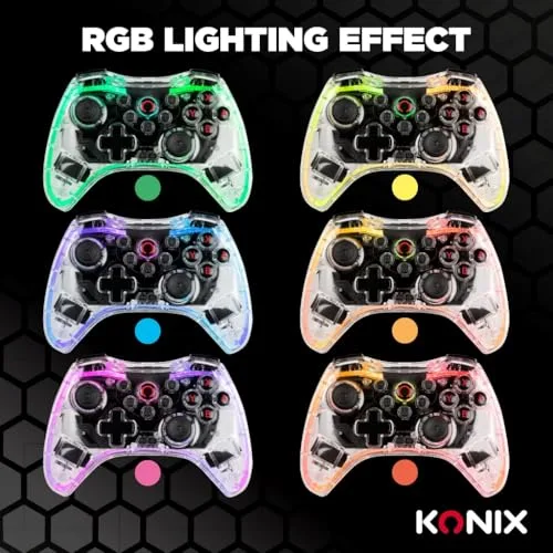 Konix - Manette sans fil Crystal Nintendo Switch Switch OLED PC et PS4 - vue 4