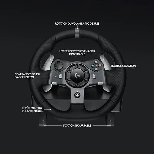 Logitech G920 Driving Force - Volant Xbox One & PC - vue 8