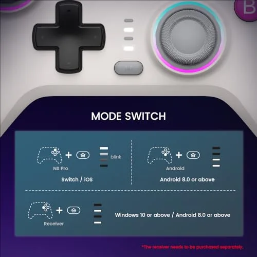 Mando GameSir T4n Wireless Blanc - vue 6