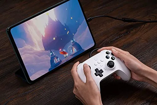 Manette 8bitdo Ultimate filaire pour Switch PC et Android - Blanc - vue 6