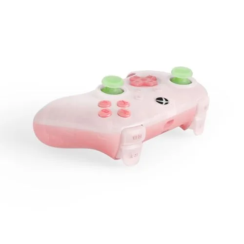 Manette 8BitDo Ultimate Mini Clear Pink filaire Xbox PC LED - vue 2