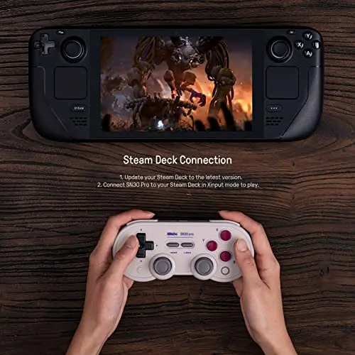 Manette Bluetooth - 8Bitdo - SN30 Pro - Edition Grise - Multi-plateforme - 18h Autonomie - vue 6