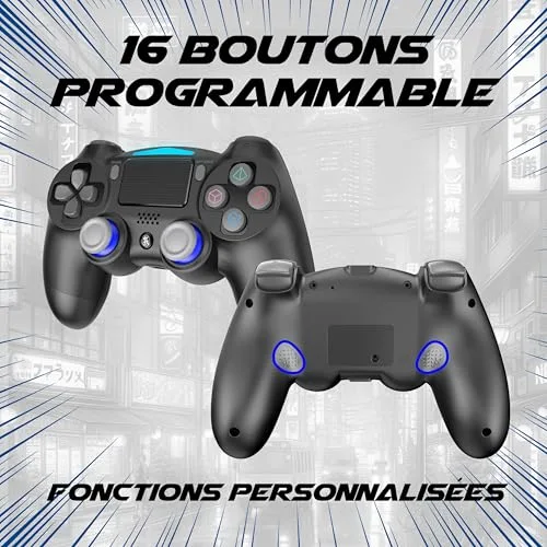 Manette de jeu - AKUMA - Isekai P01 - Compatible PS4/PS3/PC - Rechargeable - Connexion Bluetooth/USB - vue 4