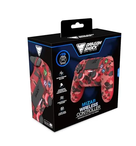 Manette de jeu - DragonShock - MIZAR BT - Rouge Camouflage - Bluetooth - Vibration - vue 2