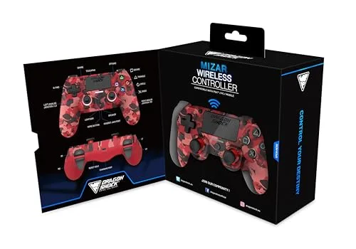 Manette de jeu - DragonShock - MIZAR BT - Rouge Camouflage - Bluetooth - Vibration - vue 6