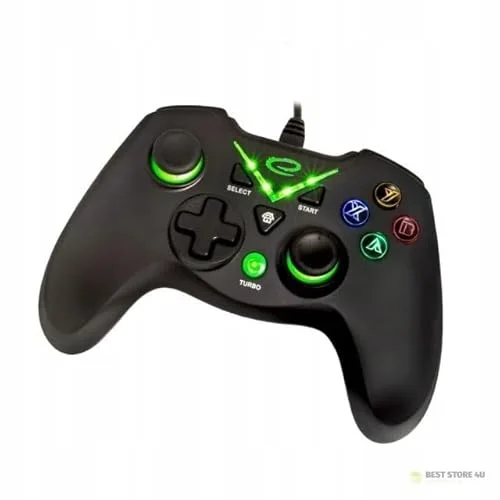 Manette de jeu - ESPERANZA - Esperanza Pirate - Filaire - Noir/Vert - PC - vue 5