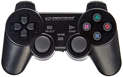 Manette de jeu - ESPERANZA - Gladiator - Filaire - Noir - PC et PS3 - vue 2