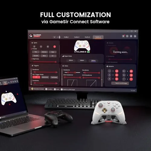 Manette de jeu - GAMESIR - Cyclone 2 Bundle - Sans fil - USB-C - Compatible PC et Switch - vue 7