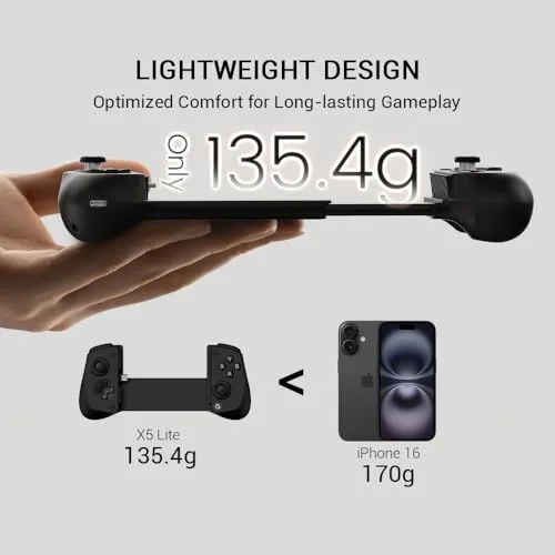 Manette de jeu - GAMESIR - X5 Lite - USB-C - Hall Effect - Ergonomique légère - vue 4